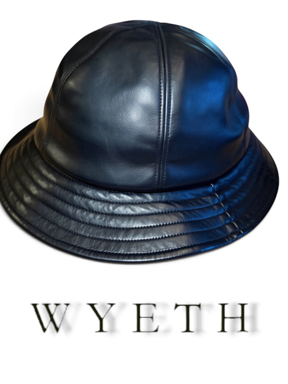 NWT WYETH Black Cleo Faux Leather Bucket Hat - Qty 2 Available